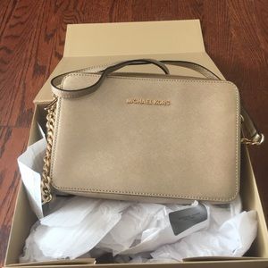 Michael Kors Metallic Leather Crossbody